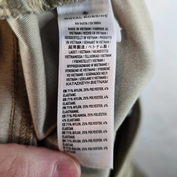 Royal Robbins Pants Men 40x32 Beige Khaki Chino Active Fit Travel Outdoors Nylon - Picture 9 of 11